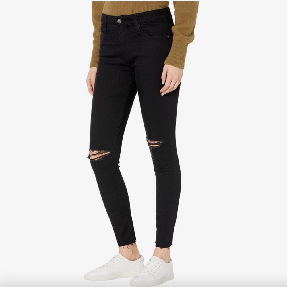 A&F All Day Comfort Stretch Denim  High Rise Skinny Jeans (Size 25)